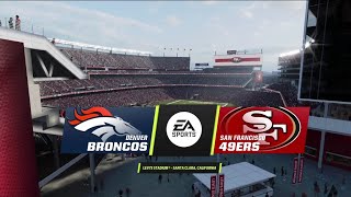 Broncos vs 49ers Simulation (Madden 24 Rosters)