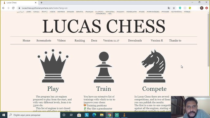 Lucaschess: software para base de dados, jogar e treinar xadrez