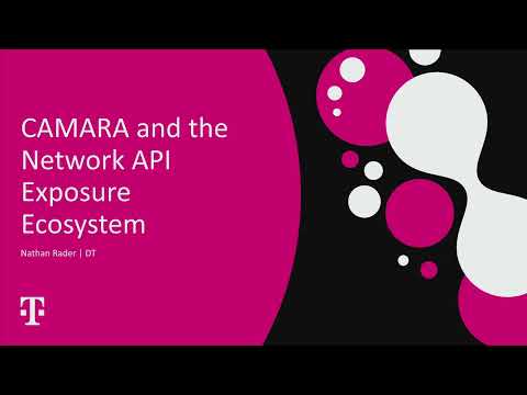 SNS4SNS Session 4 – CAMARA and the Network API Exposure Ecosystem - video from ETSI