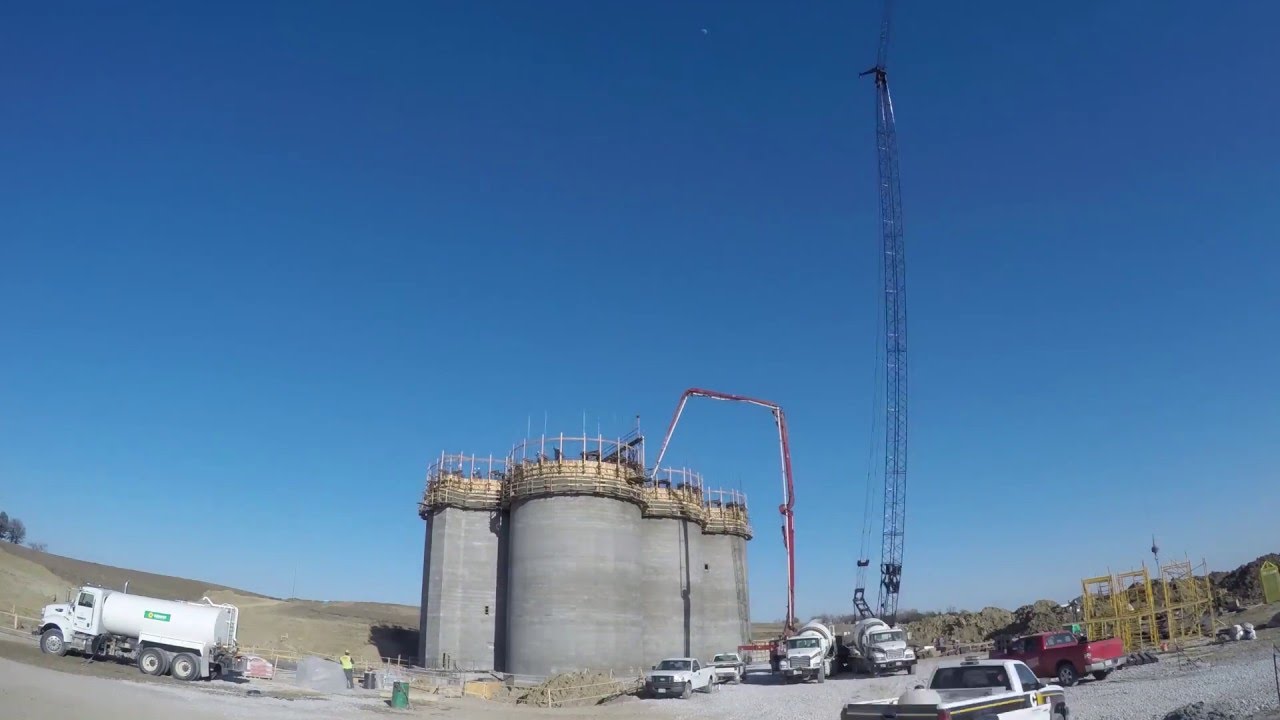 Concrete Industries Nebraska City TimeLapse of Silo Pour in Syracuse