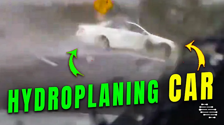 Car Hit the Brakes While Hydroplaning and Goes off Road