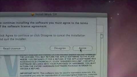 iWork 09 installation