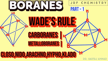 BORANES | CARBORANES | METALLOBORANES | WADES RULE |  NEET | IIT-JAM |NET/JRF