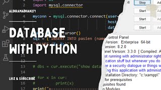 cara menghubungkan python ke database mysql || PYTHON || XAMPP