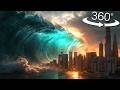 BIGGEST TSUNAMI ON THE BEACH | 360° VR | 4K