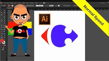Cara Membuat Logo Carrefour dengan Adobe Illustrator CS6 (Normal Speed)
