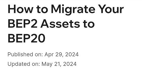 BNB Beacon Chain (BEP2) will be deactivated. Migrate all your BEP2 assets to BEP20 #BNB #BEP2