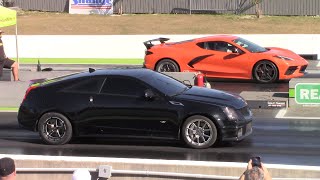 C8 Corvette vs Cadillac CTS-V 1\/4 Mile