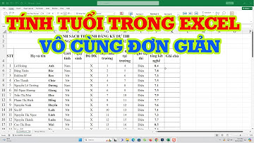 Tuyệt chiêu tính tuổi theo ngày tháng năm sinh trong Excel