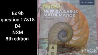 exercise 9b question no17 & 18| NSM 8th edition|IGCSE| mathematics