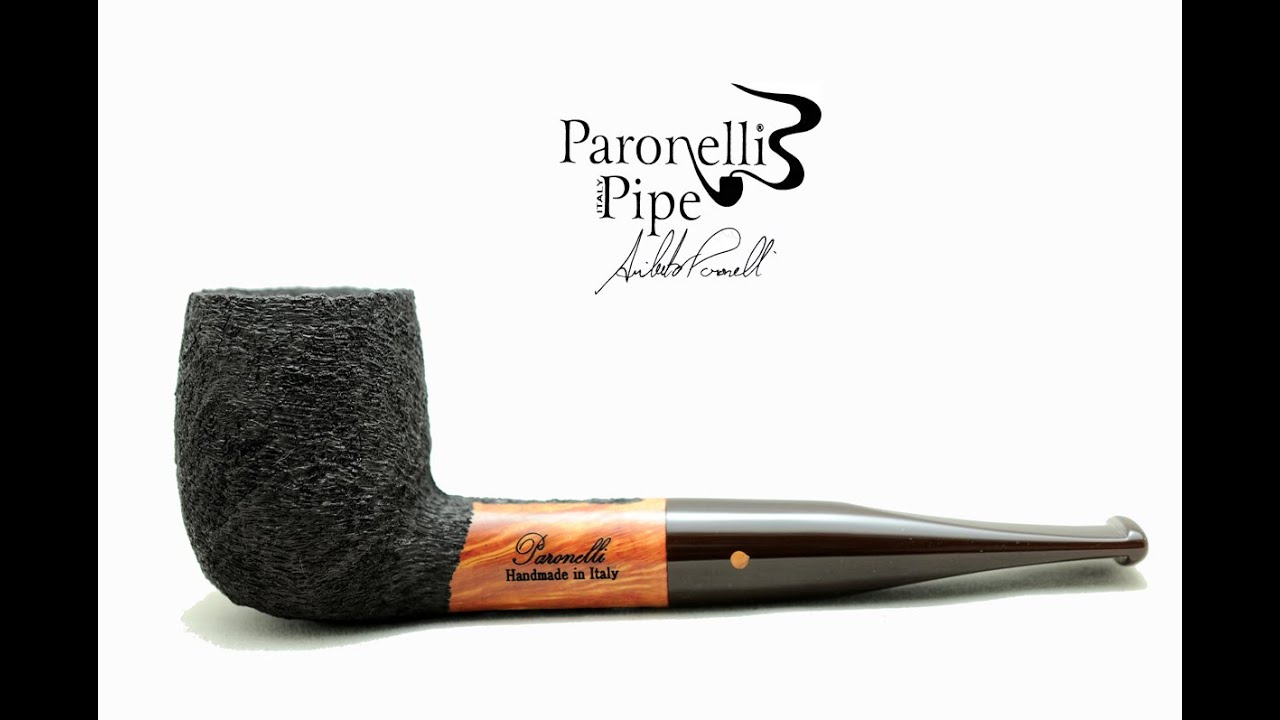 Pipa Paronelli radica billiard 9mm rusticata fatta a mano - www.paronellipipe.com