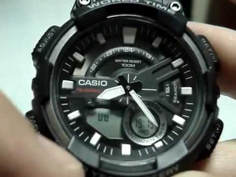 how to set casio illuminator analog time