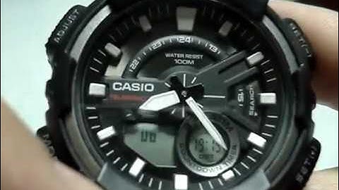 Setting Casio AEQ-110W analog time | How to set AEQ-110W