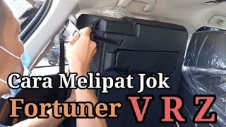 Cara melipat atau geser jok | kursi baris pertama | depan - tengah dan belakang pada Toyota Fortuner