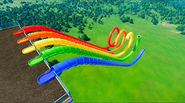 1% vs 100% Spiral Loop Water Slide (Planet Coaster 2)