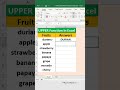 How to use upper function in excel excel shorts