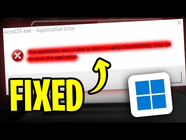 ✓ FIXED - The Application Was Not Able to Start Correctly