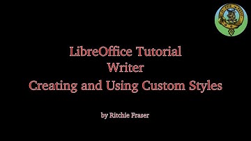 LibreOffice Tutorial 08 Custom Styles