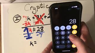 Cryptic Quiz (Multi-Step Equations)