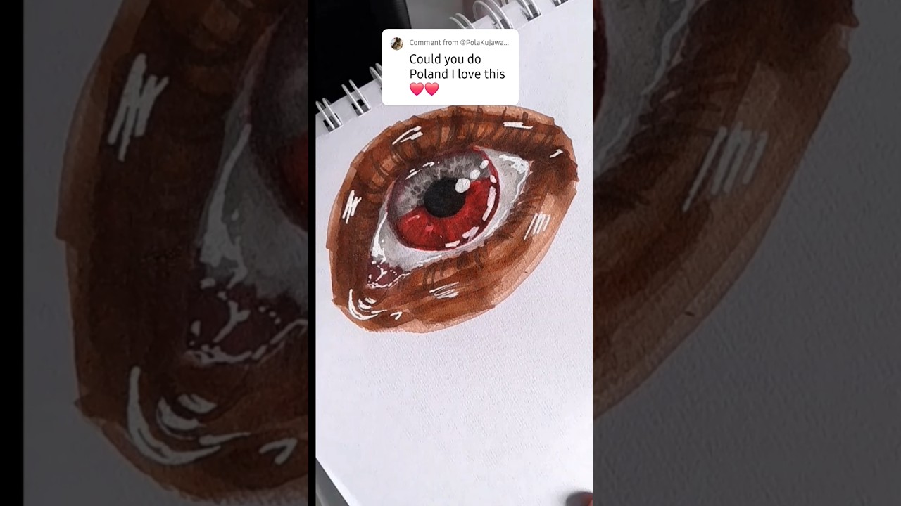 drawing the polish flag as an eye!! 