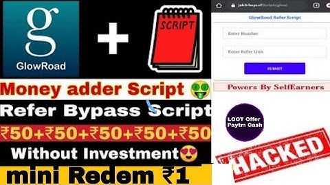 GlowRoad app refer bypass script,GlwRad app unlimited trick, GlowRoad app hack trick|