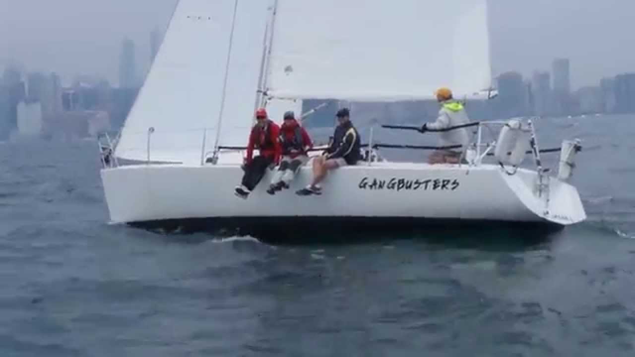 Gangbusters J/105 racing in 3 Crib Fiasco 2015 - Chicago - YouTube