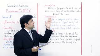 Class 8 - Computer Studies - Chapter 2 - Lecture 1 - Programming Examples  - Allied Schools Wealth