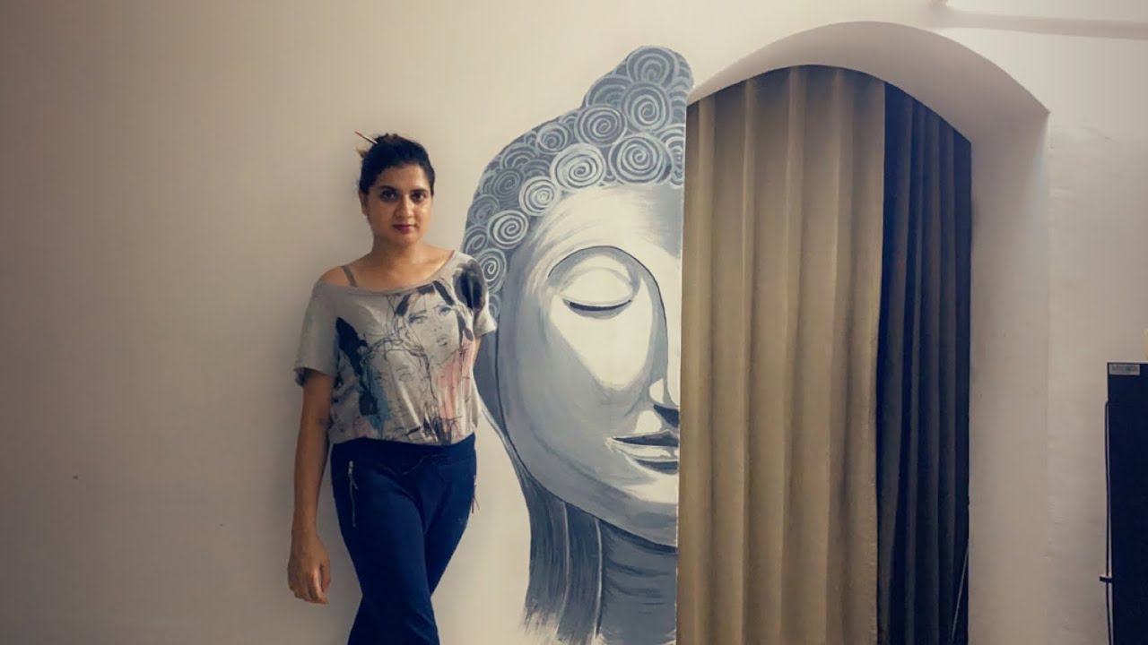 How to pass lockdown time at home |let’s learn Lord Buddha wall painting|easy technique|Art & DIY