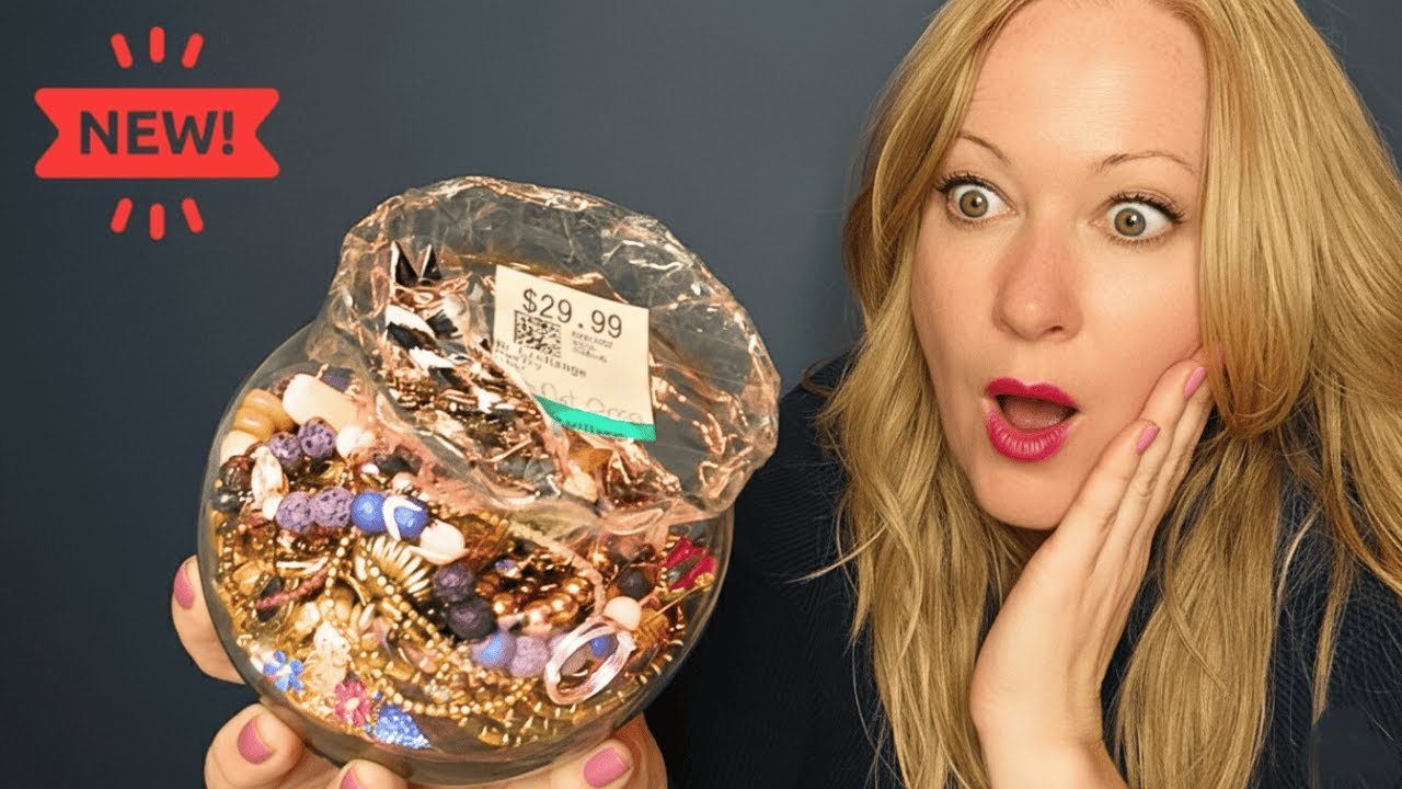 Old Thrift Shop Jewelry Jar Was "Worthless" Until I Opened It! Gold Silver Costume Jewelry DIOR Fail
