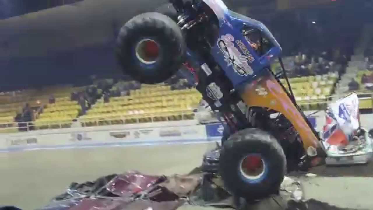 EQUALIZER Monster Truck Wheelie Contest at Hara Arena 2015 YouTube