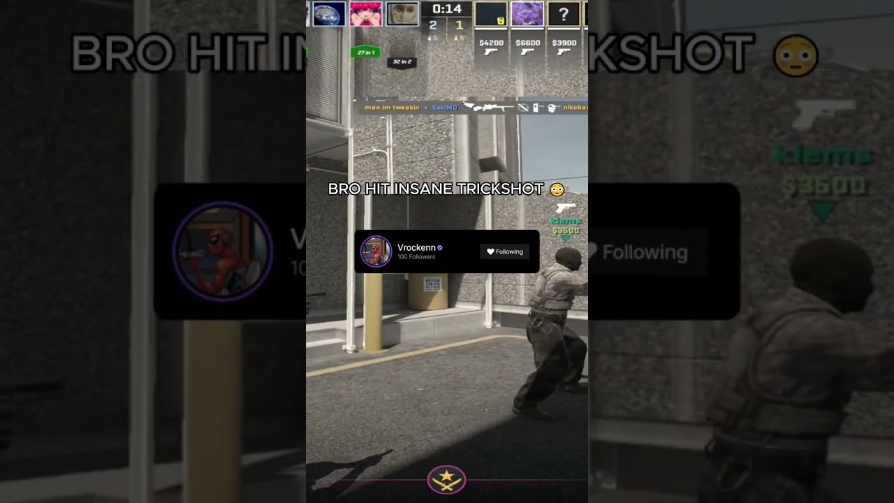 the longest trickshot in cs2😳 twitch.tv/vrockenn 