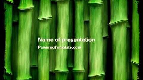 Green Bamboo PowerPoint Template by PoweredTemplate.com