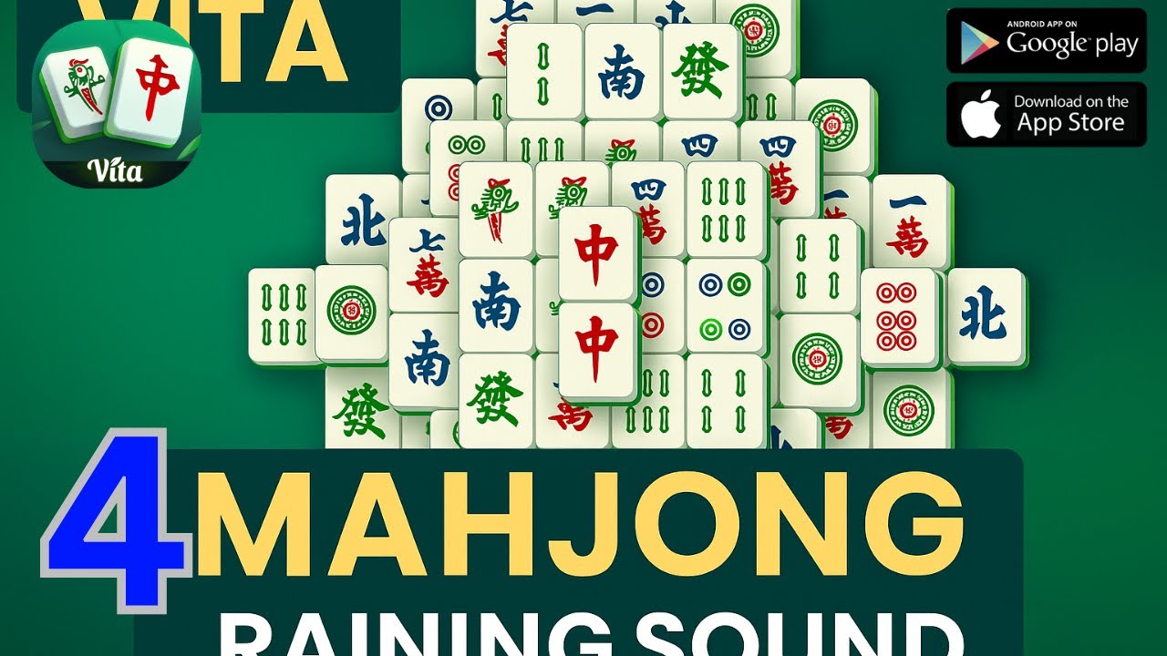 Vita Mahjong Gameplay with Relaxing Rain Sound EP04 (ios,Android)