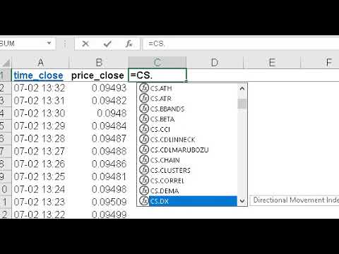 Using =CS.DEMA Custom Function for Double Exponential Moving Averages in Excel & Googlesheets