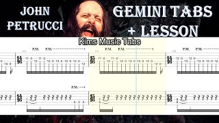 John Petrucci, Gemini Tabs And Lesson (Solos, Melodies And Rythms)