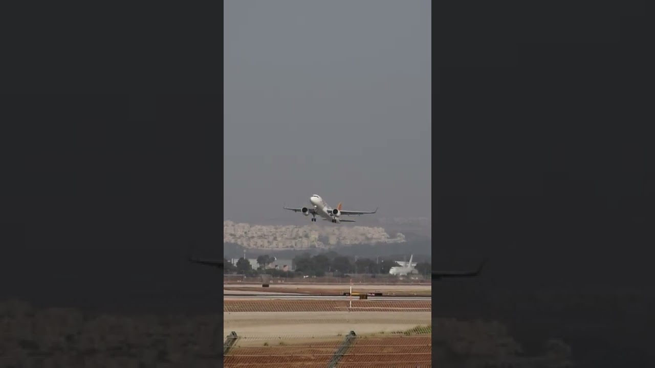 Pegasus  A321NX Takeoff from Ben Gurion Airpot