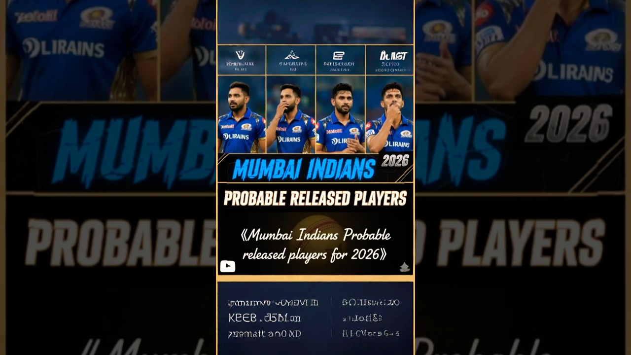 Mumbai Indians ke Probable Released Players for IPL 2026 mini Auction || Cricket | 