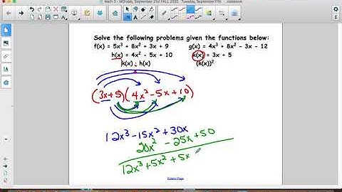 Math 3   function notation operations with polynomials