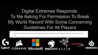 Digital Extremes Response To Breaking My World Record With Concerning Rules To All Players