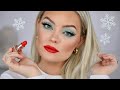 HOW TO HOLIDAY SLAY MINT MAKEUP TUTORIAL *grinch inspired* #vlogmas