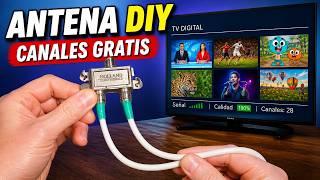 Antena diy Mira los canales conectando a tu Televisor esto sin internet