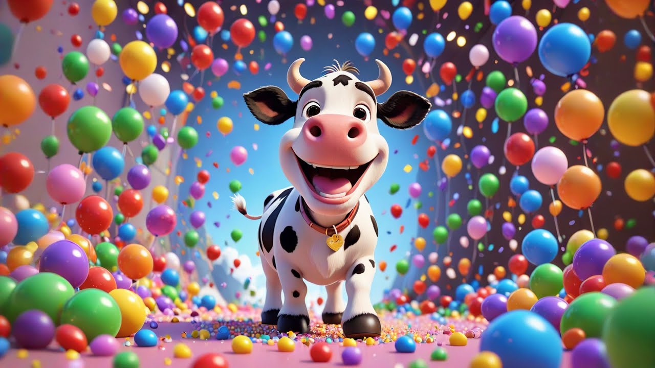Moo Moo Cow and Friends Dance on a Candy Jelly | Fun Farm Dance Song for | Sweet Party Adventure