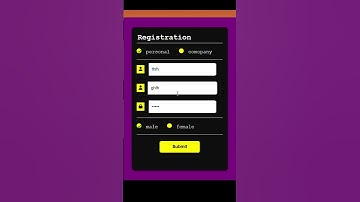 registration form in html css | login page in html css #shorts #css