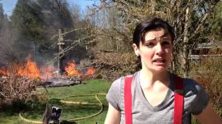 Volunteer Fire District Practice House Burn