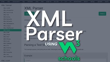 W3Schools XML Parser tutorial | XML Tutorial for Beginners | W3Schools XML Parser