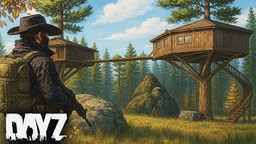 I BUILT a HIDDEN TREE HOUSE BASE in DayZ and DEFENDED IT!
