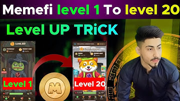 Memefi level up Trick | Memefi level 0 to 20 | Memefi level 20 trick | Memefi trick | Memefi hack 😱