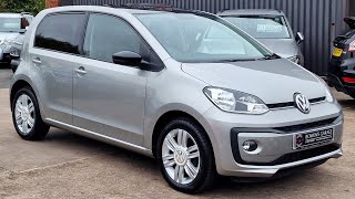 2019 (19) Volkswagen Up High Up! 1.0 Auto 5Dr in Tungsten Silver. 21k Miles. 4 VW Services. £12,500