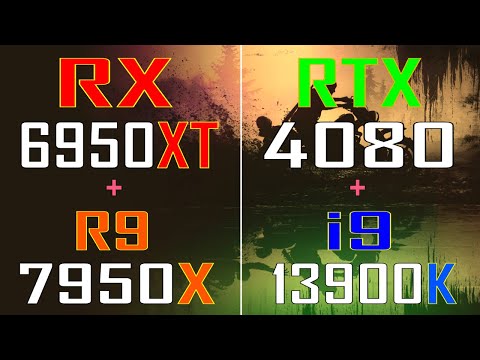 RTX 4080 + INTEL i9 13900K vs RX 6950XT + RYZEN 9 7950X // PC GAMES BENCHMARK TEST //