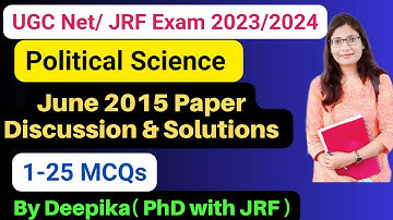 UGC NET Political Science MCQ With Answers || June 2015 Paper Discussion   || 1-25 MCQ